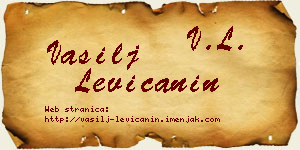 Vasilj Levičanin vizit kartica